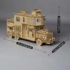 3D wooden puzzle battle RV model, DIY assembly model of Apocalypse mecha tank, 3D puzzle model of armored vehicle