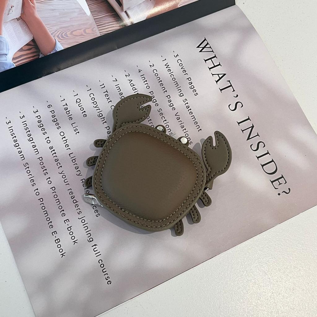Handmade original crab bag pendant wireless bluetooth headset bag keychain change bag mouth red envelope car hanging