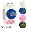 500Pcs/Roll Thank You Sticker Thank You Sealing Tape Self-adhesive Wedding Decor Labels Baking Cake Stickers Circular Gifts Bags