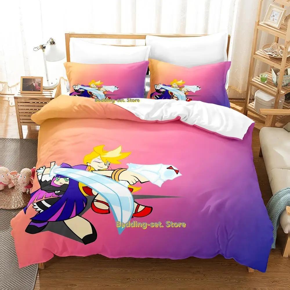 Anime Print Panty Stocking Bedding Set Single Twin Full Queen King Size Duvet Cover Bed Sheet Set for Adult Kid