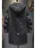 Men's Winter Hooded Denim Jacket - Loose, Large-Size, Mid-Length, Thick Warm Cotton Coat