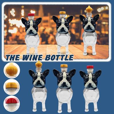Zábavná francúzska fľaša na whisky, 3D gravírované tvarované poháre na whisky, fľaša na víno s motívom psa, Fanyil Eaglory, jedinečný dekantér na víno, pre mužov