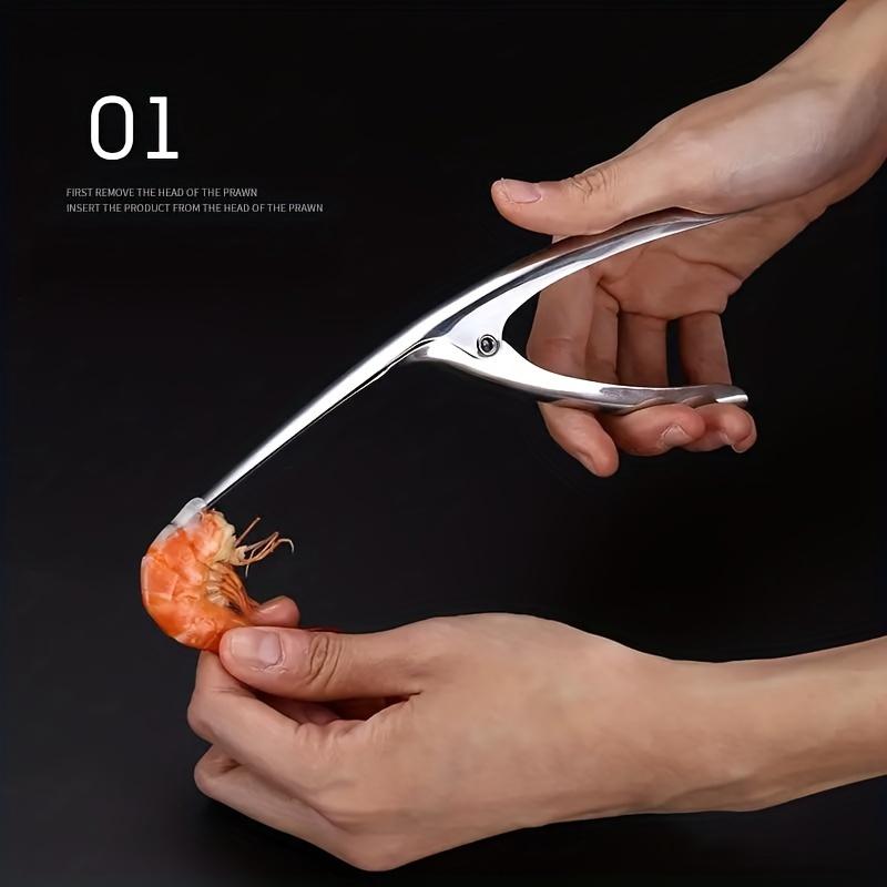 1PC Shrimp Peeler, Portable Stainless Steel Shrimp Peeler, Practical Lobster Food Service Supplies, Kitchen Small Tools