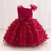 Одноплечеве принцесове плаття для маленької дівчинки з бантом та сітчастою спідницею - Ідеально для днів народження та офіційних заходів