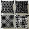Classic Art Modern Geometric Style Cushion Cover Soft  EasyWash Pillow Case  Versatile for Couch Bed Travel and Office