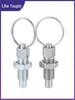 Pull Ring Index Locking Knob Plunger with M6 Threaded Screw