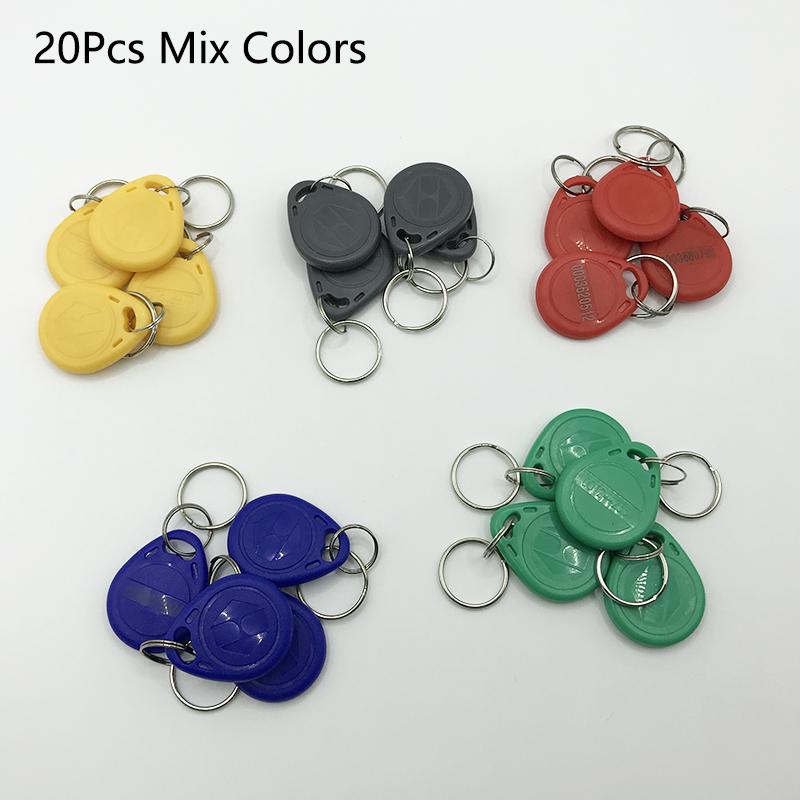 20pcs 125KHz Read-Only RFID TK4100 EM4100 Smart Proximity Keyfobs Smart Secure Door Entry Access Control ID Keychain Token Tag