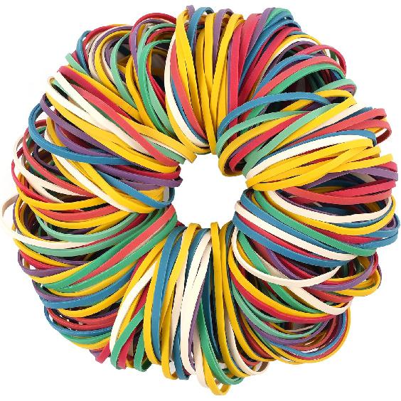 Rubber Bands 250pcs size #33 rubber band size 33 colors Elastic Band rubber Bands Blue green purple yellow white red for Office School Home Strong