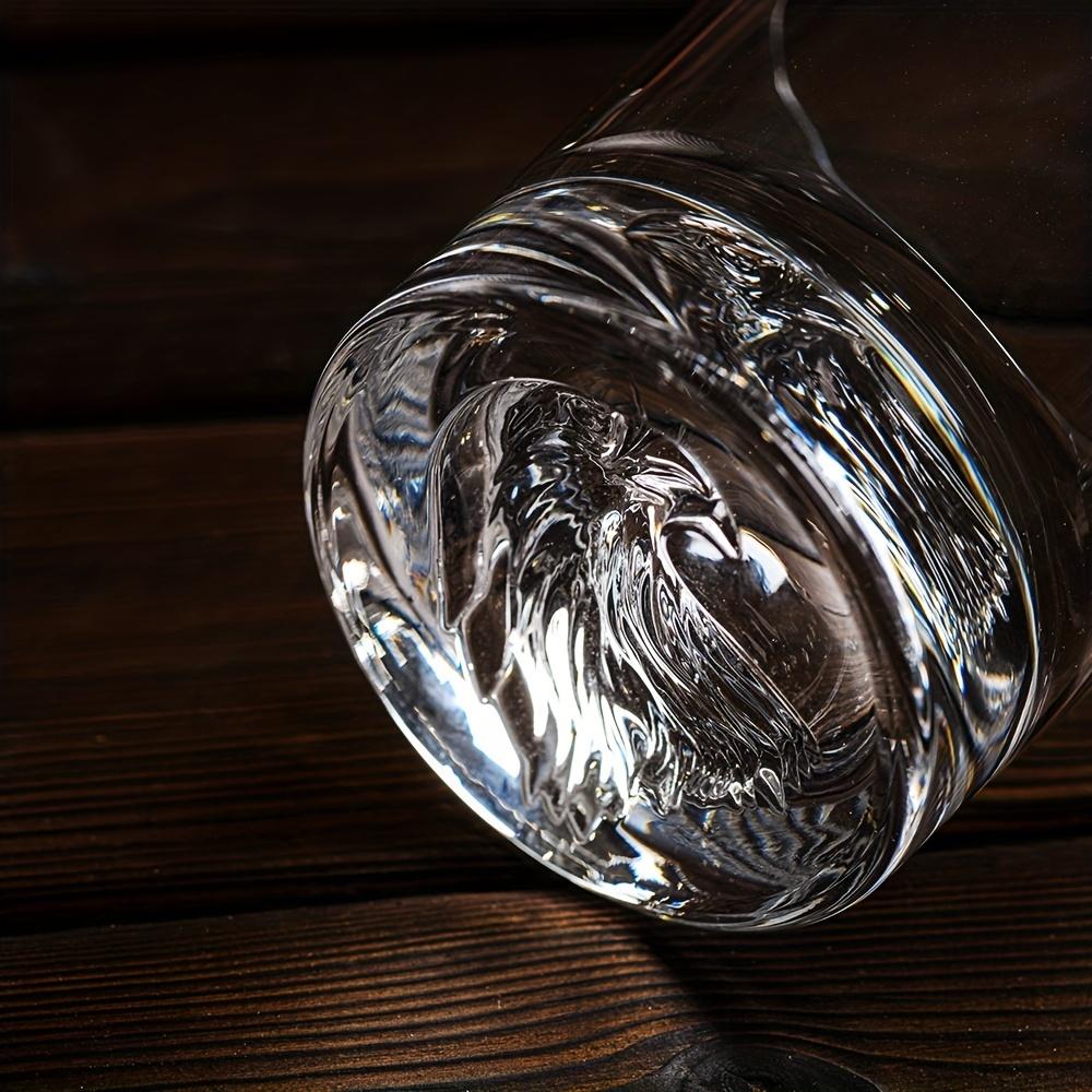 4szt. 10 oz. Eagle Pattern Old Fashioned Whiskey Glasses - Idealne do szkockiej whisky, bourbonu, koniaku i koktajli - Solidne pudełko - Idealny prezent dla ojca