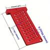 Aluminium Alloy Woodworking Scribe Ruler T-Square Hole Right Angle Protractor Layout