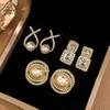 French Baroque Pearl Earrings  for Women New  Selling Stud Earrings Style Versatile Earaccessory
