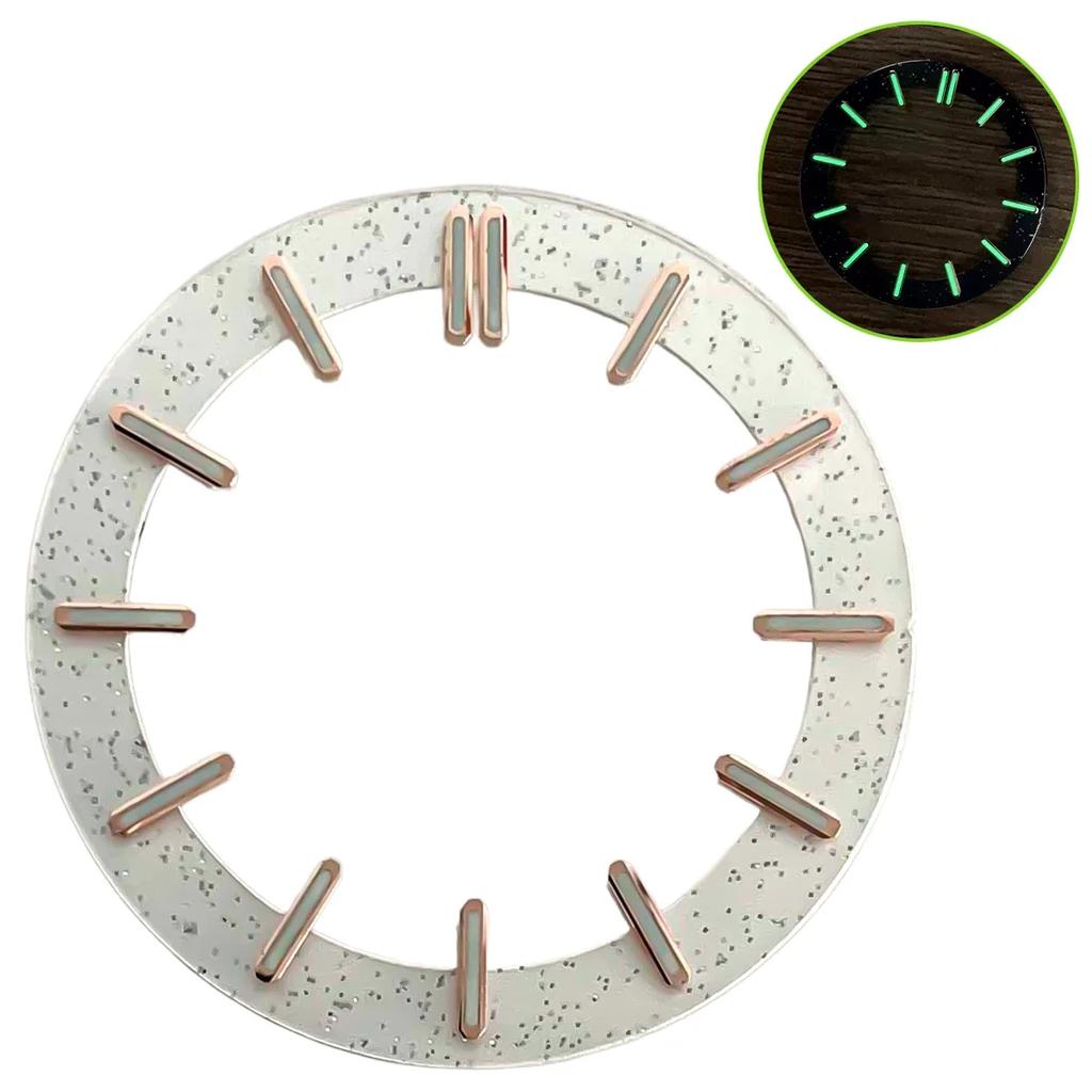 NH70 31.8MM Transparent Watch Dial for NH70 Movement Green Luminous Literal for NH35 Movement Dial Accessories