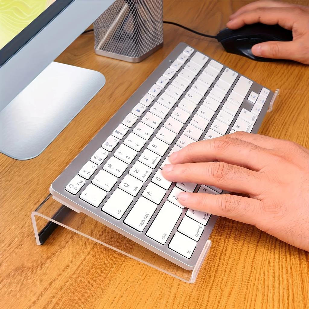 Acryl Computer Tastaturständer Klarer Tastaturerhöher Liftablage Rutschfest Transparent Desktop Tastaturhalter Bürobedarf