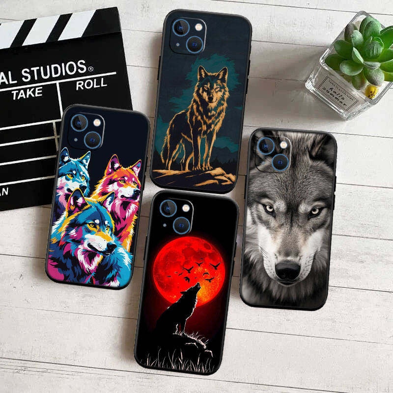 MH148 Animal Wolf Phone Shell Case for iPhone 7 8 11 12 13 14 15 16 17 16E XS Pro Max XR X SE Air