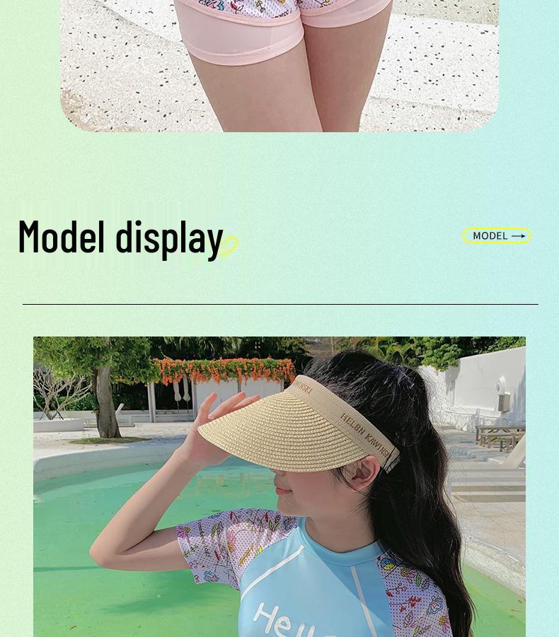 Conservative Girls' Sports Swimsuit - Stylish Split Design for Children