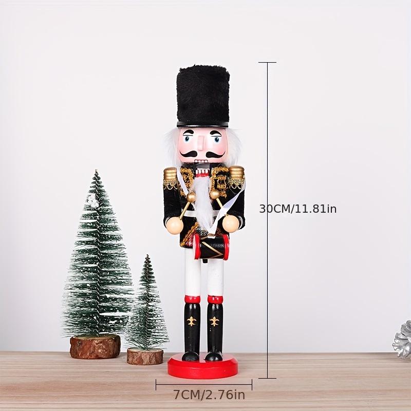 30CM Wooden Nutcracker Christmas Ornament with Cloth Wrap