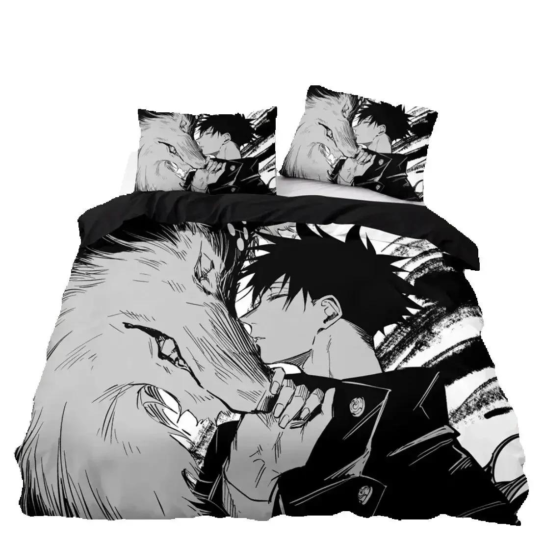 

Japan Famous Anime Soft Duvet Cover Sets,Jujutsu Kaisen Beding Set,Satoru Gojo Comfortable Quilt Cover plus Pilowcases Single/Double/Quen/King 120*200cm Single