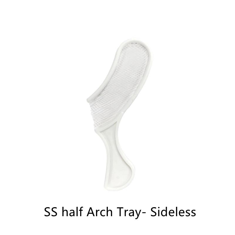 

40 шт./набор Стоматологические ложки для оттисков прикуса Тройная регистрация Сетчатая ложка для зубных протезов С сеткой Одноразовый пластиковый держатель для зубов Полудуга