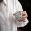 Creative Ru Kiln Handmade Knead Plum Blossom Master Cup Household Ceramic Tea Cup Tea Ceremony Customized Teaset Gift Packaging