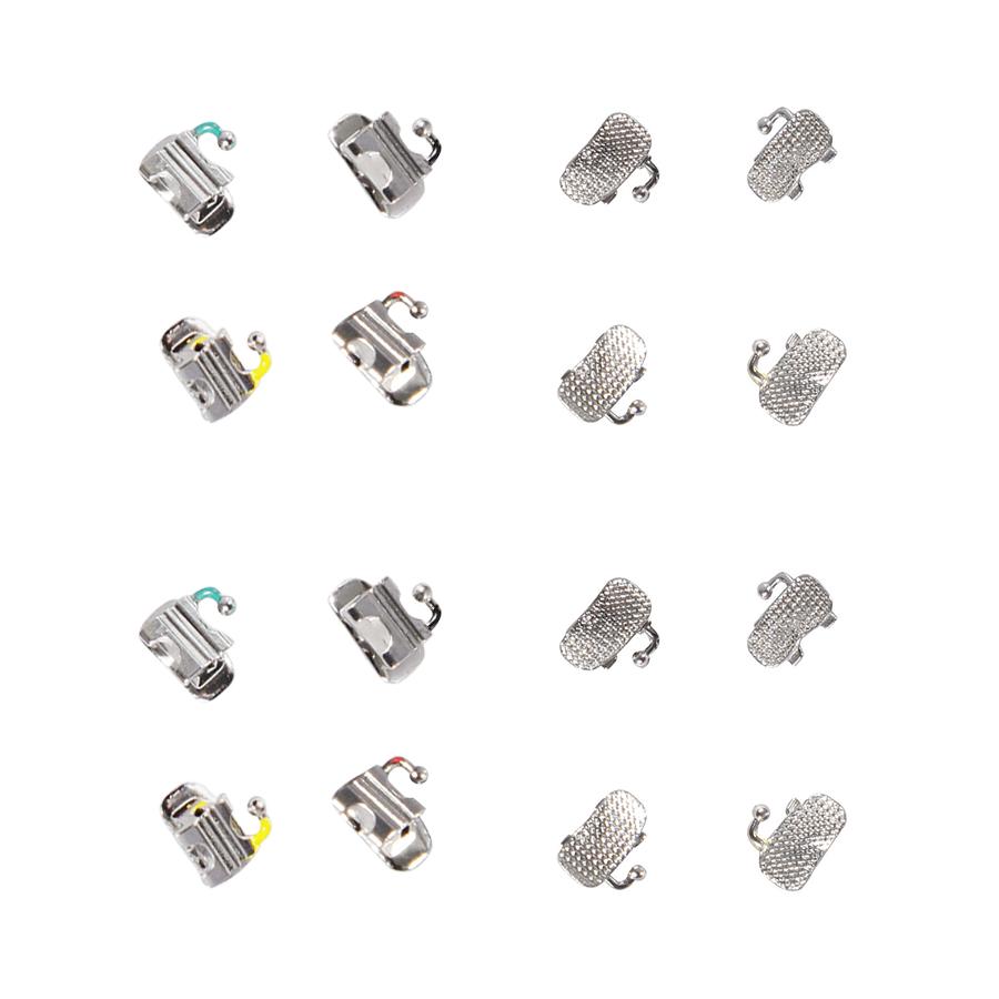 

50 комплектов стоматологической ортодонтической трансформируемой буккальной трубки Edgewise 022 для первого моляра серебряный