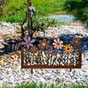 Outdoor Garden Decorative Metal Stake Creative Lawn Ornament Yard Art Sculpture with Durable Construction for Patio Landscaping