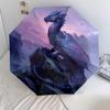 Dragon and Phoenix  Pattern, Automatic Folding Umbrella, Portable and Foldable Design, 8 Ribs, a Christmas or Birthday Gift.