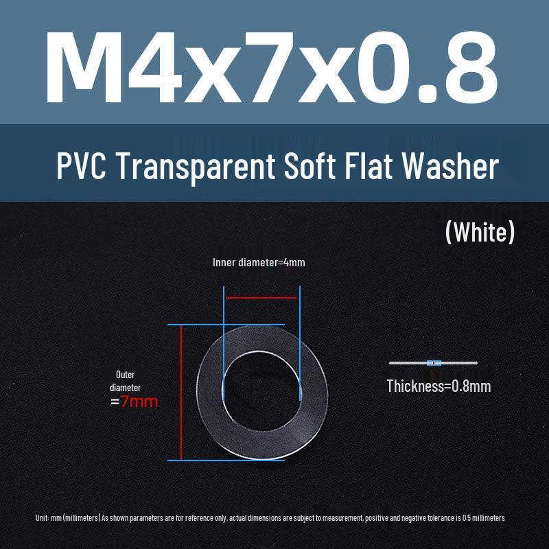 

Yigu Transparent PVC Washer: Insulating Soft Rubber Gasket for Screws