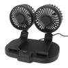 Dual Heads USB Fan for Car Dashboard Multi Speeds Quiet Portable Vehicle Cooling Fan for RV Truck