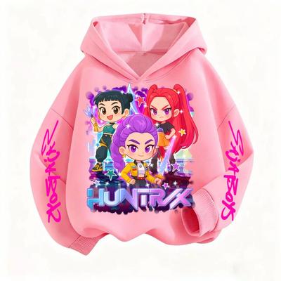 Kpop Teufelsjäger Koreanische Welle Mode Kinderkleidung für Herbst und Winter Bequeme Hoodies für Jungen Mädchen