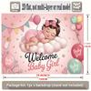 2D Plane 2D Plane Banner 1 Piece Baby Welcoming Background Cloth for Girls Polyester Banner Decoration