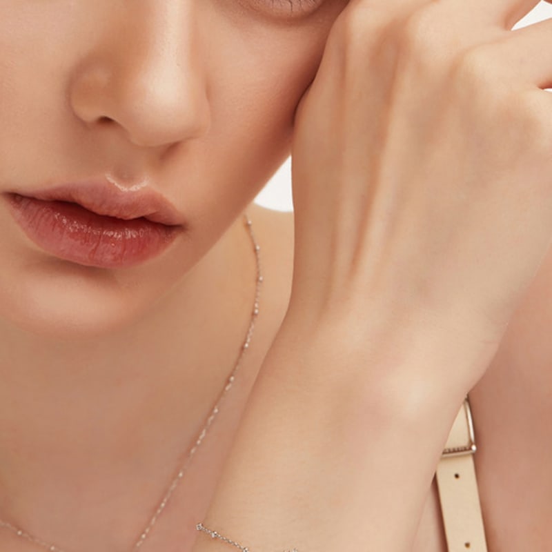 METROCITY JEWELRY M Basic Sterling Silber Weißes Armband A231SB9222WPA