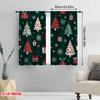 2pcs,2D Plane Printing Creative Curtains Christmas Trees Snowflakes Gifts_d (3) Polyester Woven (without Rod) Room Decor Ldeal