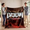 DOOM Eternal Lava Landscape Design Blanket Flannel Blanket for Bedroom, Living Room, Sofa, and Nap Sofas.
