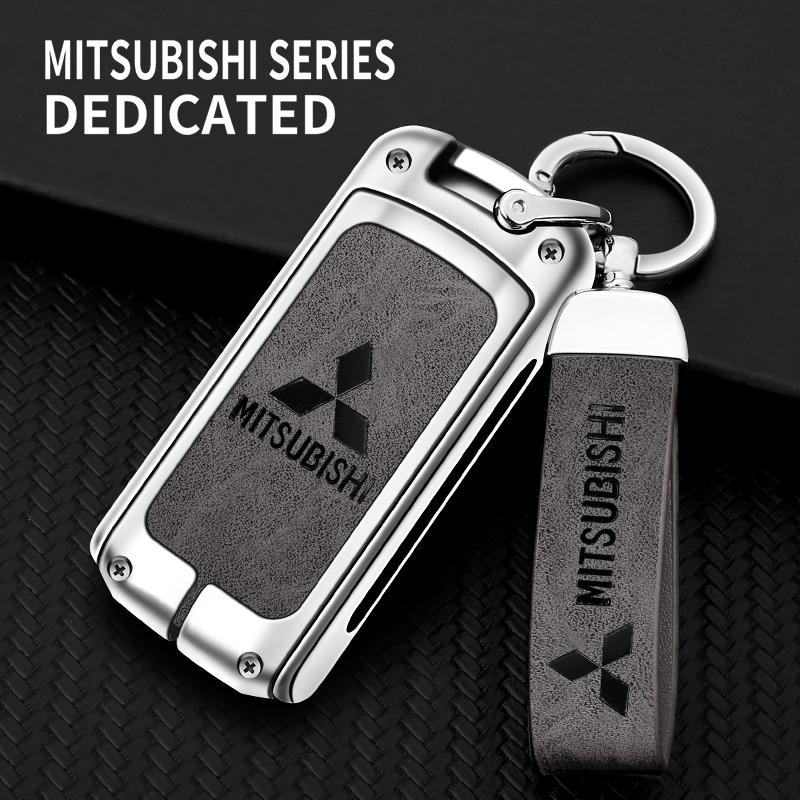 Auto Zinklegierung Schlüssel Etui Tasche Metall Schlüsselhülle für Mitsubishi Outlander Pajero Lancer EX Evolution X Ralliart Asx L200 Triton Colt