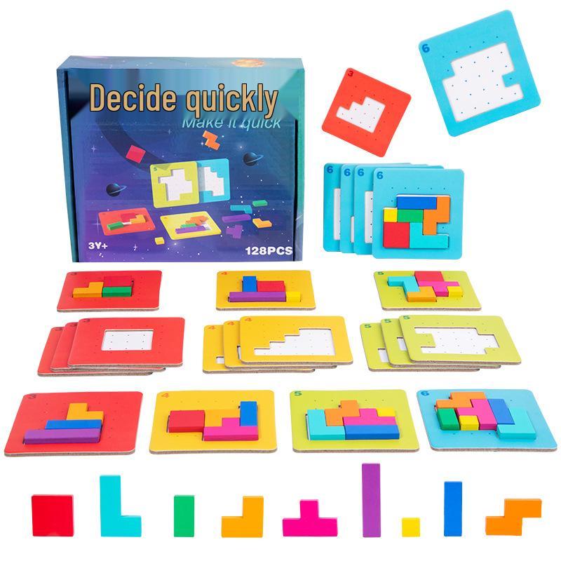 Parent-Child Puzzle Battle: Concentration & Thinking Building Blocks Toy for Ages 6-10