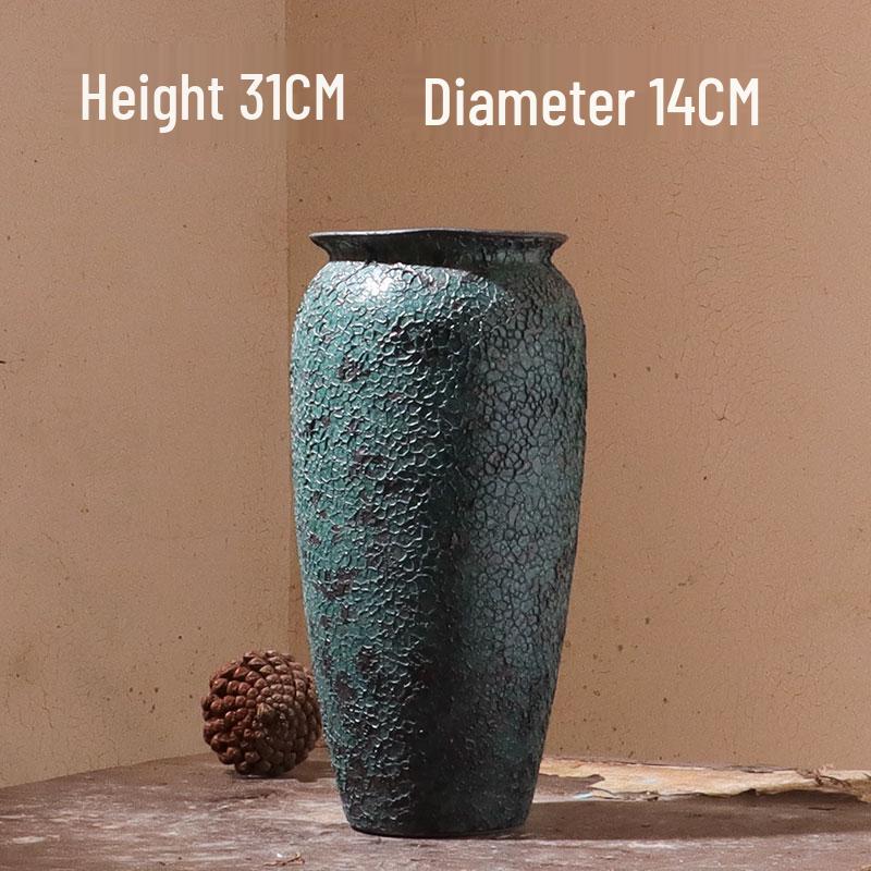 

Retro Honeycomb Green Ceramic Flower Vase for Home Decoration