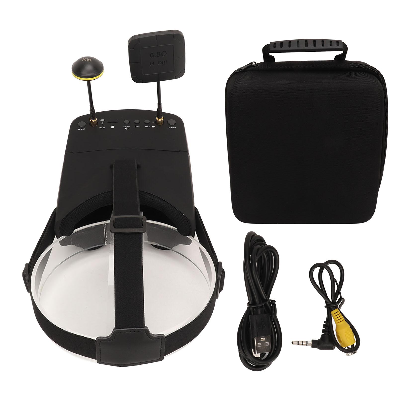 

FPV Goggles DVR 5 Inch 5.8Ghz 40CH 800x480 Inbuilt 2000mAh Battery Ergonomic RC Drone Goggles for