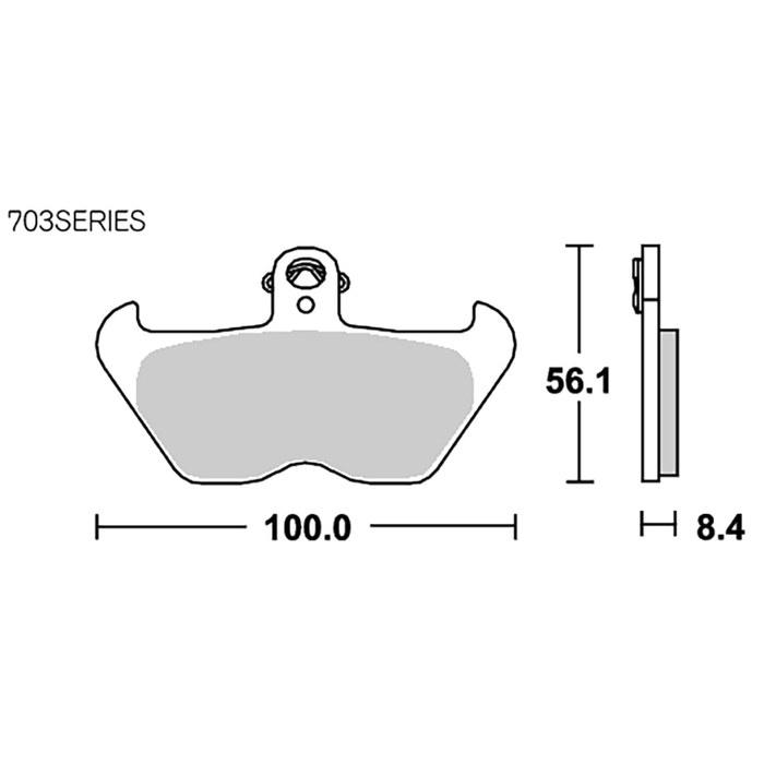 Kitaco SBS Brake Pads 703HS Sintered Metal BMW R850R/R1100R/R1150GS/K1200RS/R1200C 777-0703020