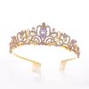 European and American Fashionable Bride Crown Headwear Hair Comb  Wedding Princess  Ball  Auto Show  Birthday Party Accessories  Crown
