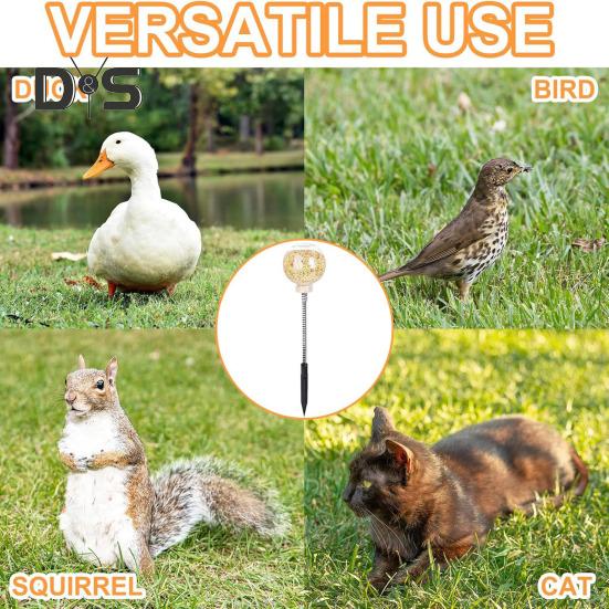 2 Pcs Chicken Feeding Toy Chicken Swing Slow Feeder with Spring And Ground Stake Chicken Enrichment Treat Dispenser for Hens Poultry Duck Birds