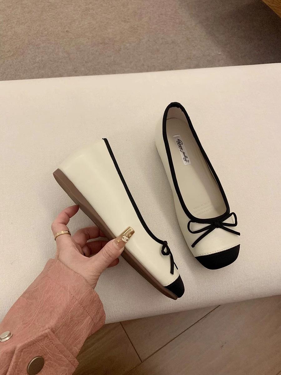 

Французские ретро-туфли на мягкой подошве, серебристые женские туфли, осенние туфли, вечерние туфли с бантом, красные балетки 39