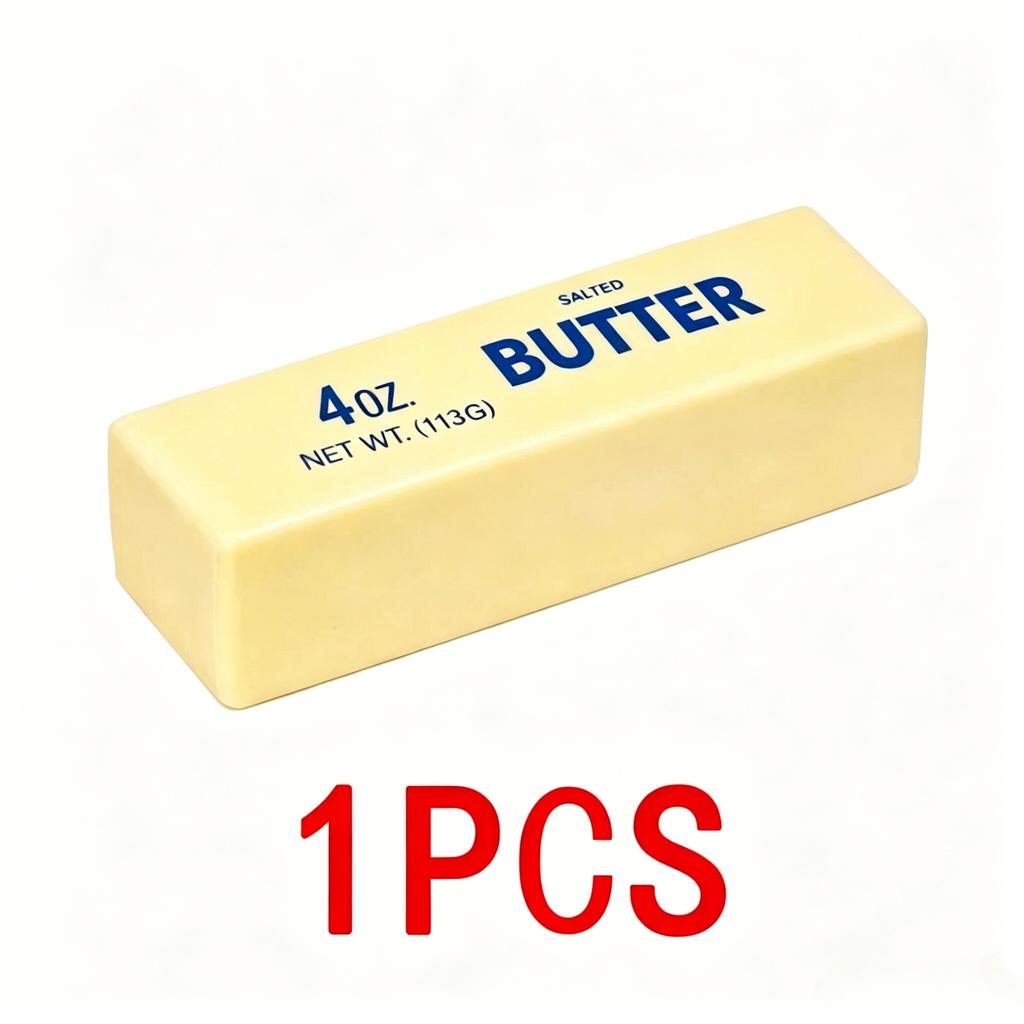 Super Soft Butter Squishy Toy Tpr Slow Rebound Squeeze Toy Stress Relief Fidget Toy Realistic Butter Shape Decompression Vent To