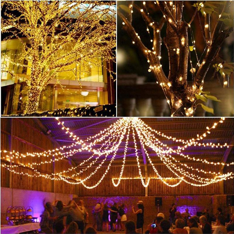 32M/22M/12M/7M Solar Led Light Outdoor Garden Fairy String Light 300 Led Twinkle Waterproof Lamp for Christmas Patio Tree Party