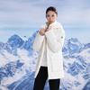 Li-Ning Warm Solid Color Hooded Casual Versatile Mid-Length Down Jacket Women outerwear AYMV296-4