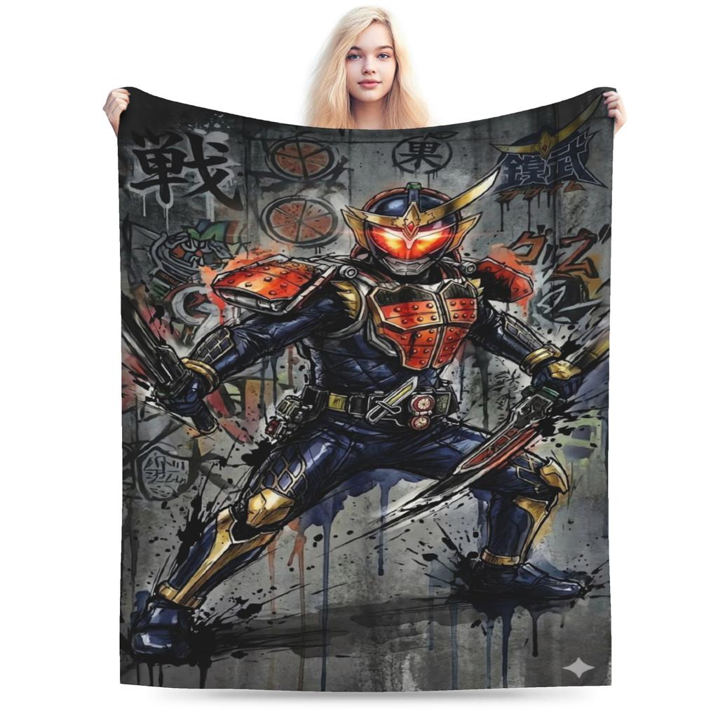 Kamen Rider Blanket Warm Novelty Plush Throw Blanket For Child Outdoor Flannel Bedspread Bed Cover