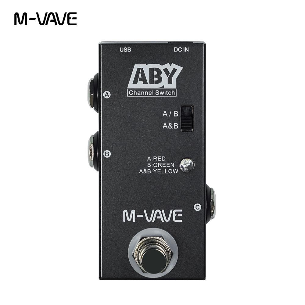 M-VAVE Guitar ABY Line Selector: Pro Electric Guitar Amp Switch & Signal Splitter for Performances