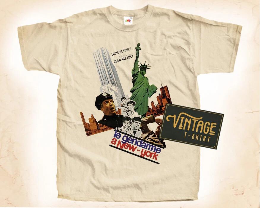 

Gendarme in New York Funes T SHIRT Movie Poster Vintage Natural sizes S - 5XL S