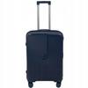Walizka średnia ciemnoniebieska - podróżna, na kółkach, elegancka, funkcjonalna i pojemna wowbag 7918 m dark blue