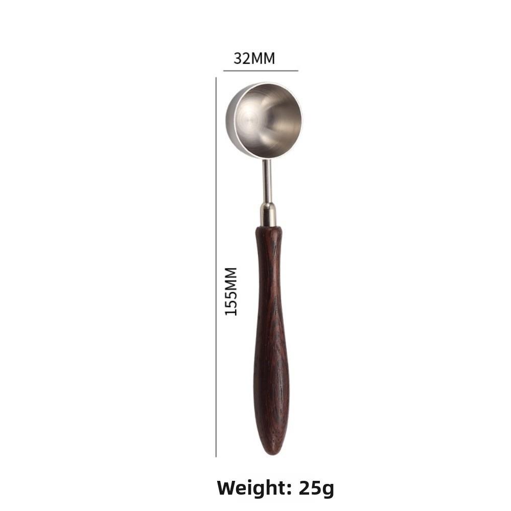 Stainless Steel Long Coffee Scoop Spoon Wood Handle Measuring Spoon Tea Scoop Spoon Kitchen Tool