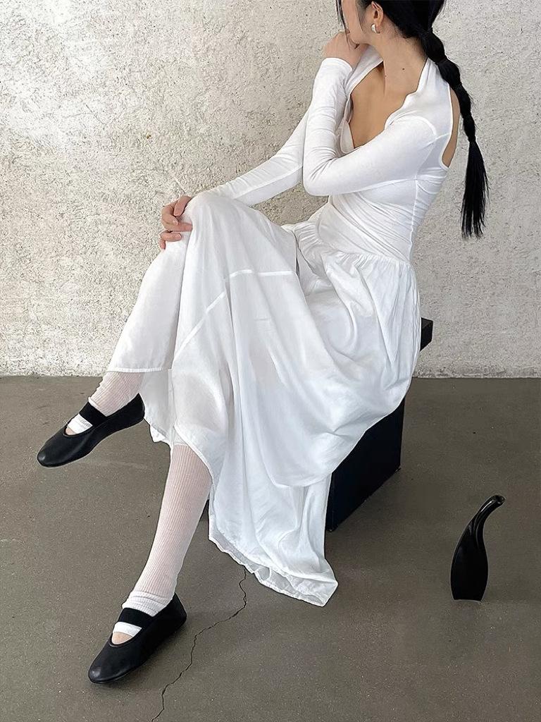 

Leather Lazy Clouds Literary Gentle Wind Flat Ballet Shoes Grandma Shoes One-word Broadband Mary Jane Single Shoes Women 40 чёрный